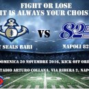 2016 - 82'ers Napoli Vs Navy Seals Bari - Under 19 = 24-13